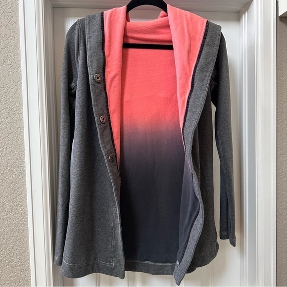 Lululemon Athletica Awareness Wrap Hooded Jacket Gray Ombré Size 2 - Picture 3 of 12